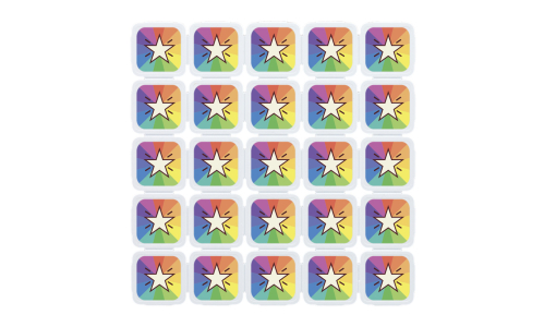 White Recycled Plastic Festival Token printed with star