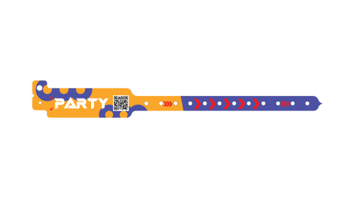 Vinyl NFC-wristband with RFID technologie printed in full colour