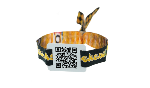 Bracelet en tissu tissé avec étiquette imprimable
