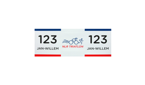 Autocollant triathlon, dimensions 10,5 x 29 cm