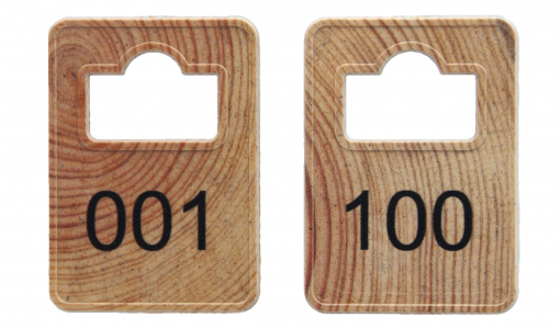 Wooden Cloakroom Tokens In Stock printed with numbering