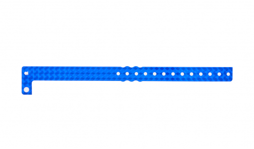 Blue Plastic Glitter Wristband 19 mm without print