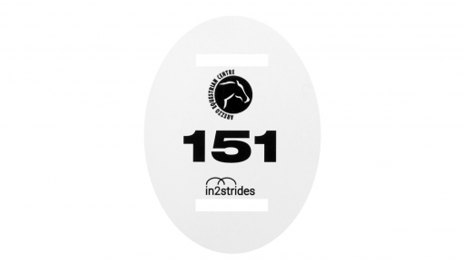 Número para rédeas 102 x 135 mm com impressão a preto
